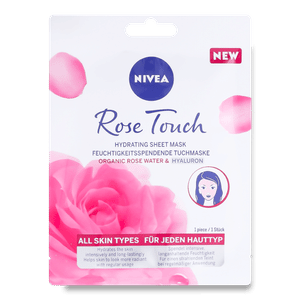 Маска для обличчя Nivea Rose Touch зволожуюча тканинна