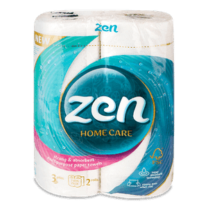 Рушник паперовий Zen Home Care 3-шаровий 50 аркушів