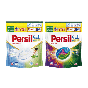 Разом Дешевше Диски для прання Persil Sensitive та Persil Color 38+38