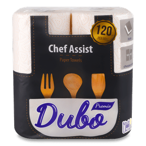 Рушники паперові «Диво» Premio Chef Assist 3-шарові 120 аркушів