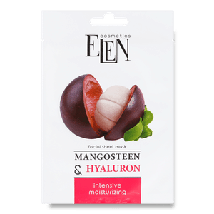 Маска для обличчя Elen Cosmetics Mangosteen&Hyaluronic Acid