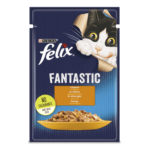 Корм для котів Felix Fantastic з куркою в желе