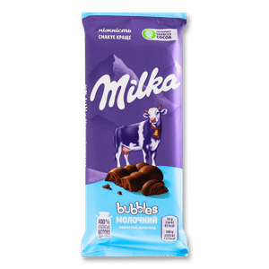 Шоколад молочний Milka Bubbles пористий