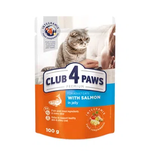 Корм для котів Club 4 Paws з лососем в желе