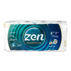 Папір туалетний Zen Premium Care Ocean Spa 3-шаровий