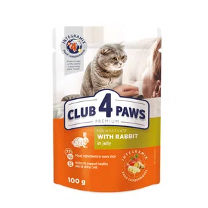 Корм для котів Club 4 Paws з кроликом в желе