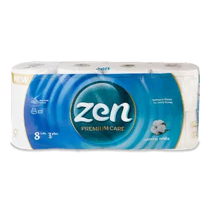 Папір туалетний Zen Premium Care Relaxing White 3-шаровий