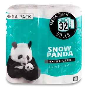 Папір туалетний Сніжна панда ExtraCare Sensitive