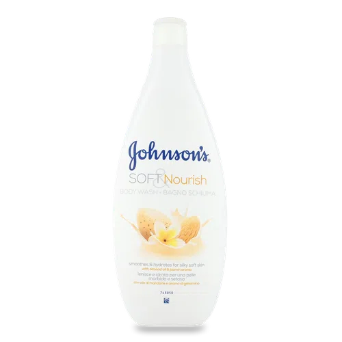 Гель для душу Johnson's пом'якшувальний і живильний з олією мигдалю і ароматом жасмину