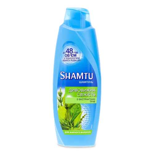 Шампунь Shamtu «Глибоке очищення та свіжість» з екстрактом трав , 600мл