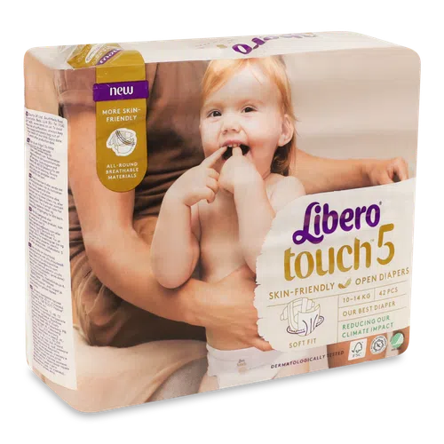 Підгузки дитячі Libero Touch 5 (10-14 кг), 42шт
