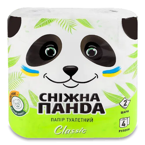Папір туалетний «Сніжна панда» «Класік», 4шт