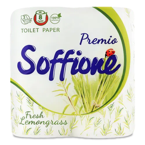 Папір туалетний Soffione Fresh Lemongrass 3-шаровий