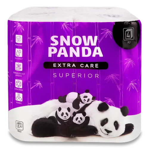 Папір туалетний «Сніжна панда» Extra Care Superior